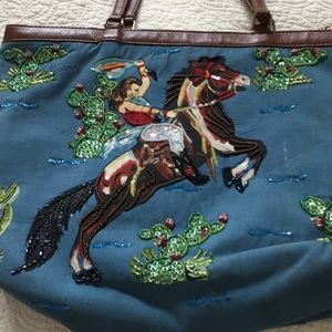 Sequined Retro Cowgirl Tote